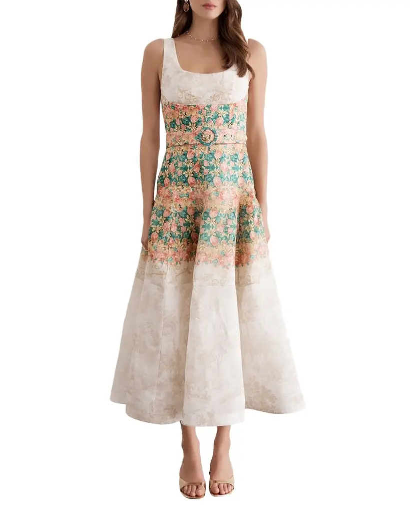 Aqua Blu Australia Phoebe Belted Midi Dress