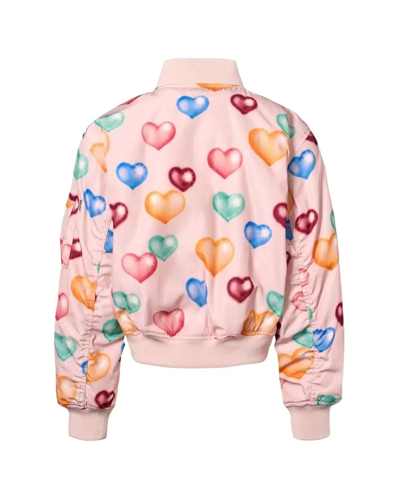 Molo Girl 's Hedia Heart Bomber Jacket, Size 4-7