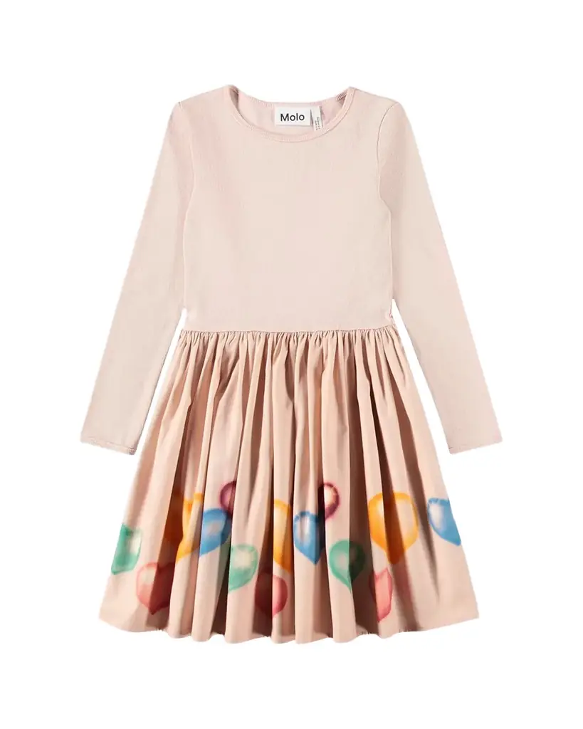 Molo Girl 's Casie Long-Sleeve Organic Cotton Dress, Size 2-6