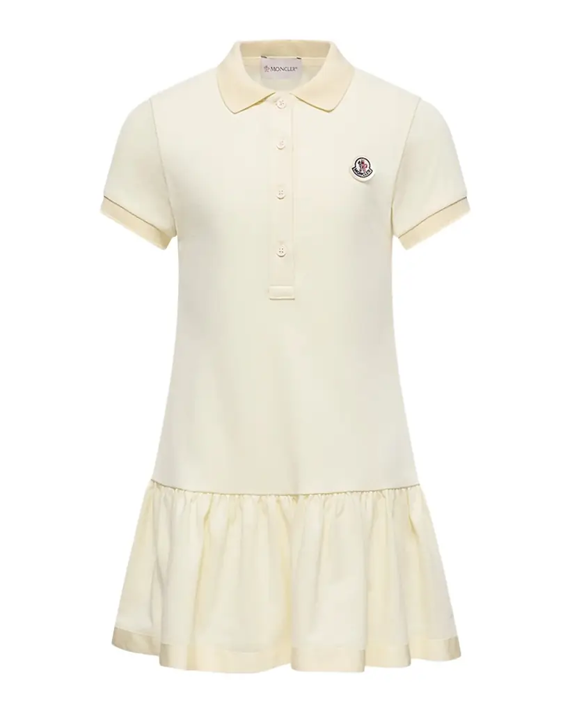 Moncler Girl 's Ruffle-Hem Polo Dress, Size -10