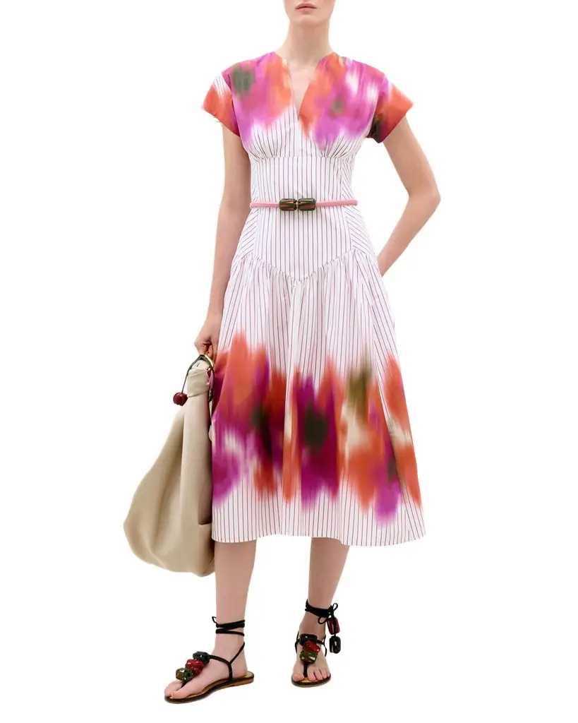 Silvia Tcherassi Antia Belted Midi Dress - Women's Clothing