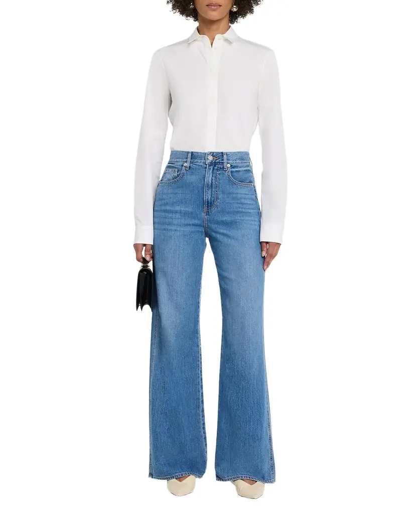 Veronica Beard Taylor Wide-Leg Jeans