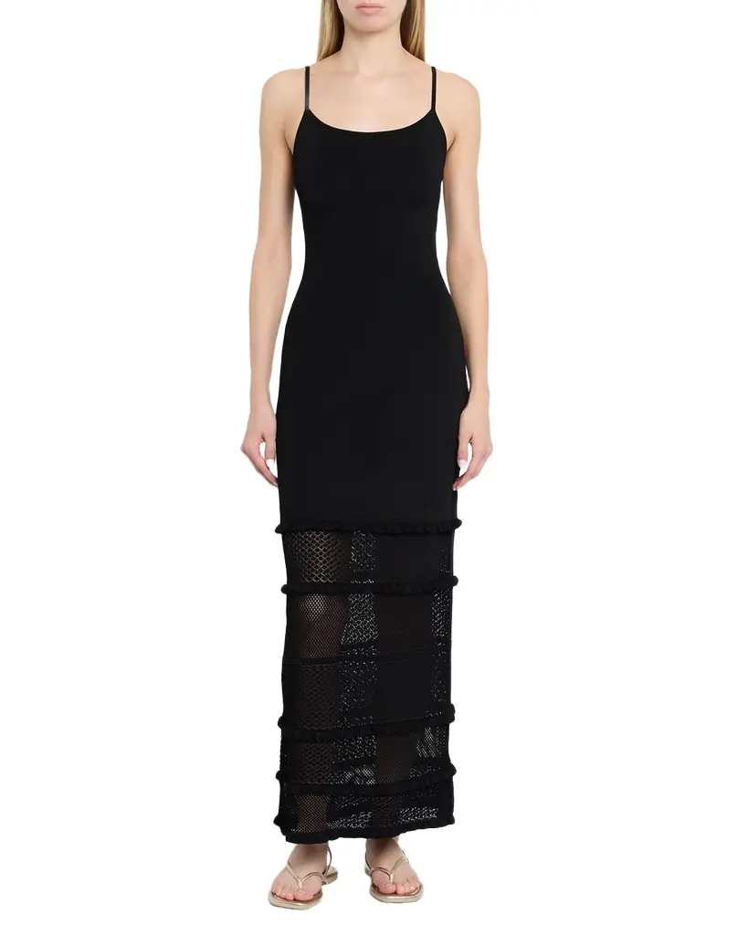 Solid and Striped The Gabrielle Pointelle Maxi Dress