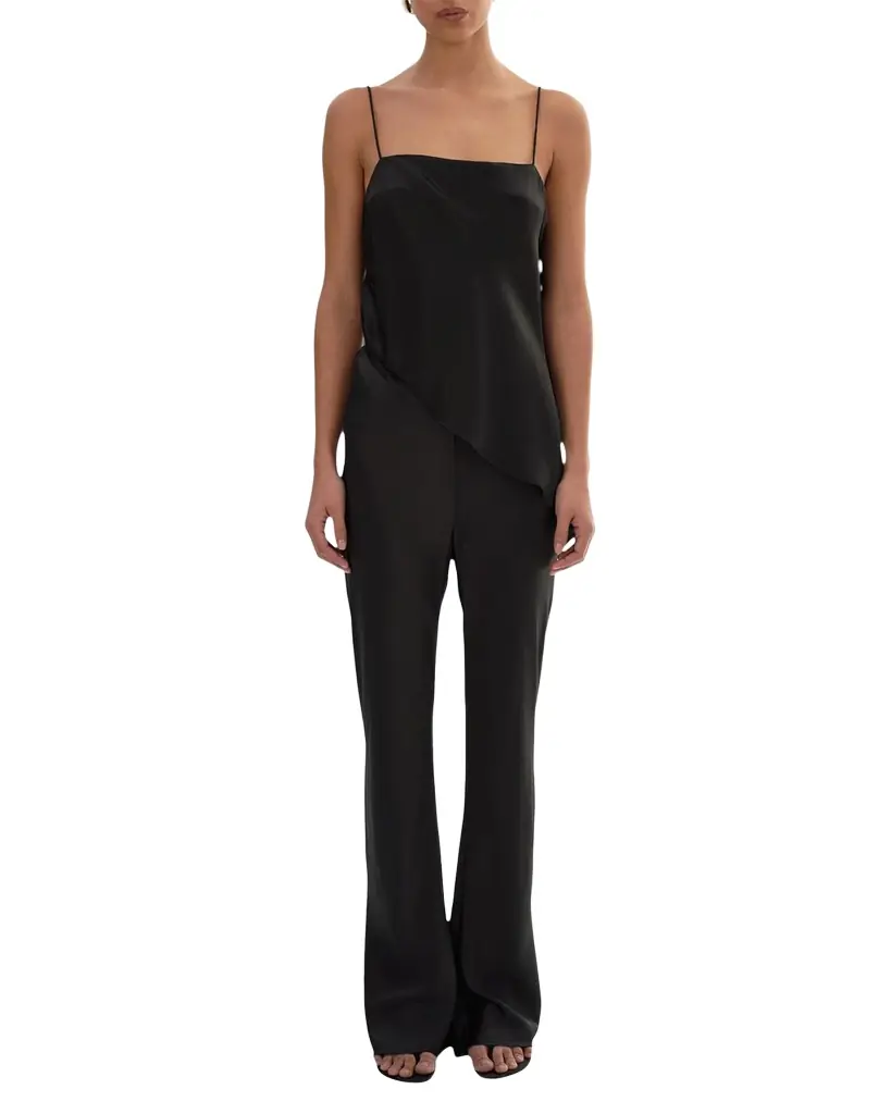 LaMarque Emile Straight-Leg Satin Pants