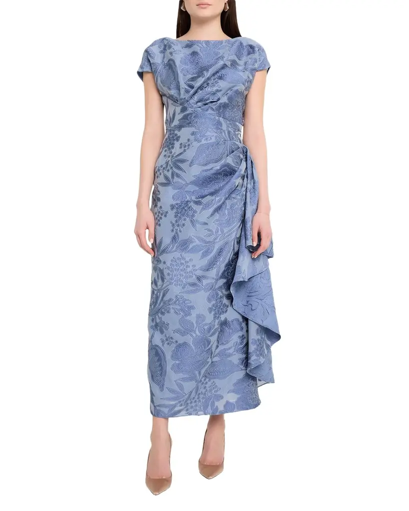 Lela Rose Floral Fil Coupe Florence Dress