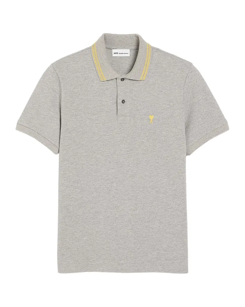 Ami Paris Men 's Cotton Ami De Coeur Polo Shirt