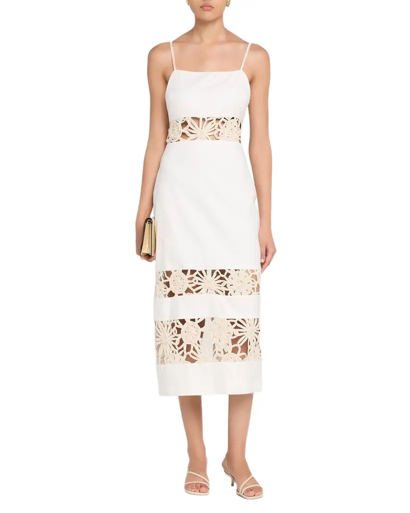 Ramy Brook Aaliyah Floral Cutout Midi Dress