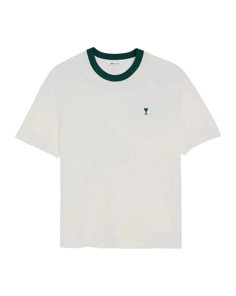 Ami Paris Men 's Cotton Embroidered Ami De Coeur Crewneck T-Shirt