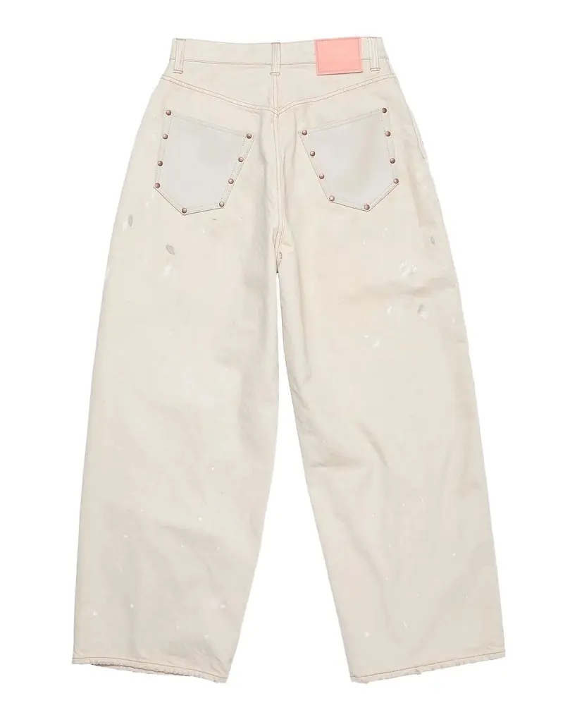 Acne Studios Men 's Cotton Wide Leg Utility Pants