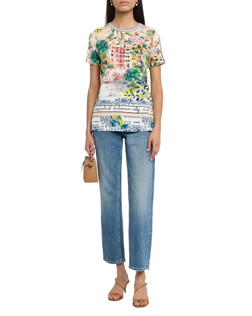 Johnny Was The Janie Botanical-Print Crewneck Tee
