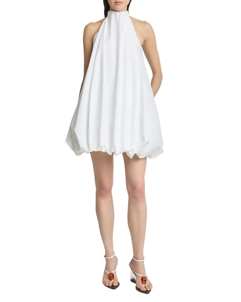 ALAIA Cotton Poplin Bubble Mini Dress