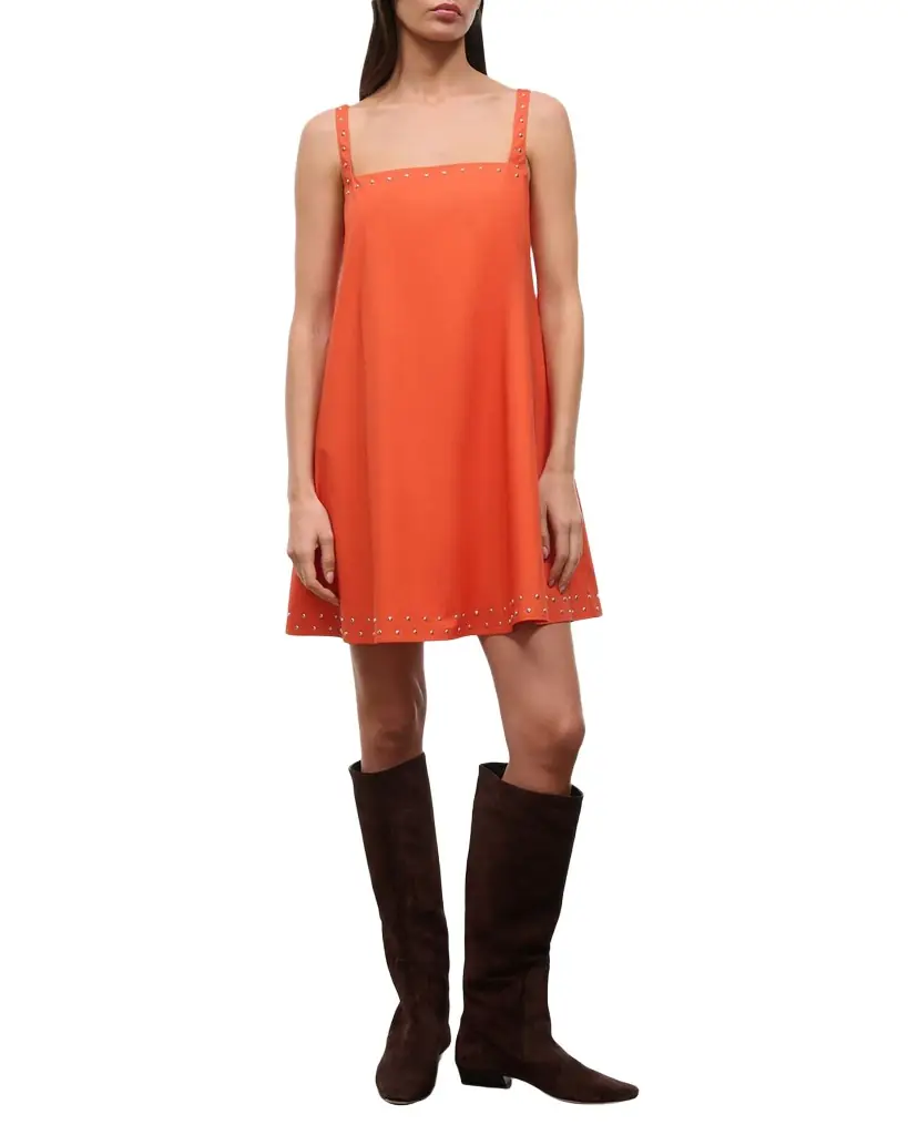 STAUD Brio Studded Mini Dress