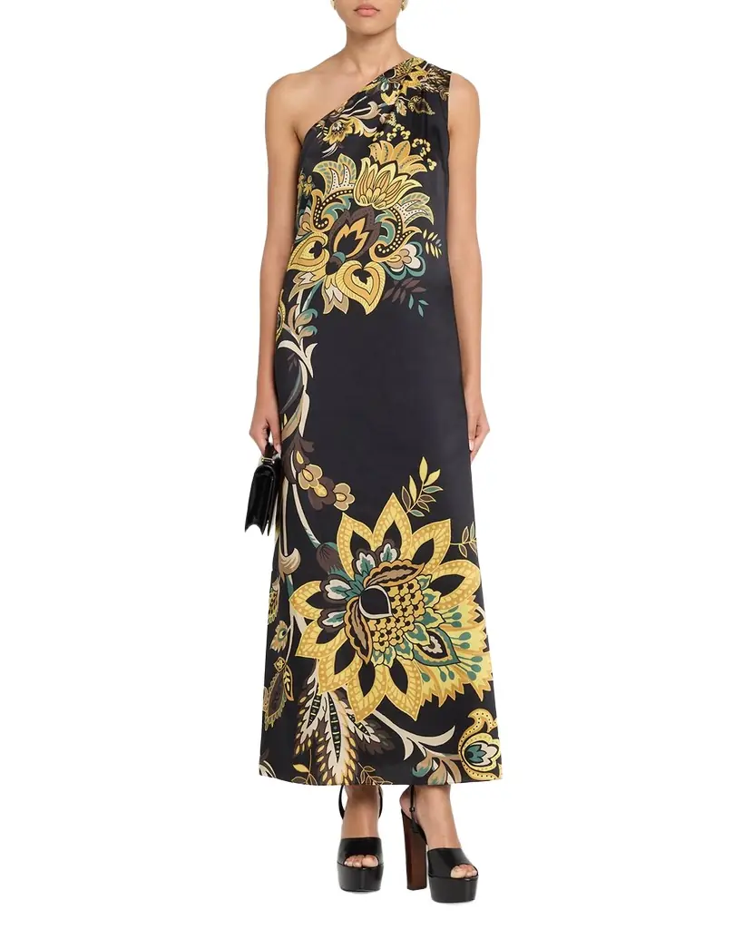 Elie Tahari The Addison One-Shoulder Floral Maxi Dress
