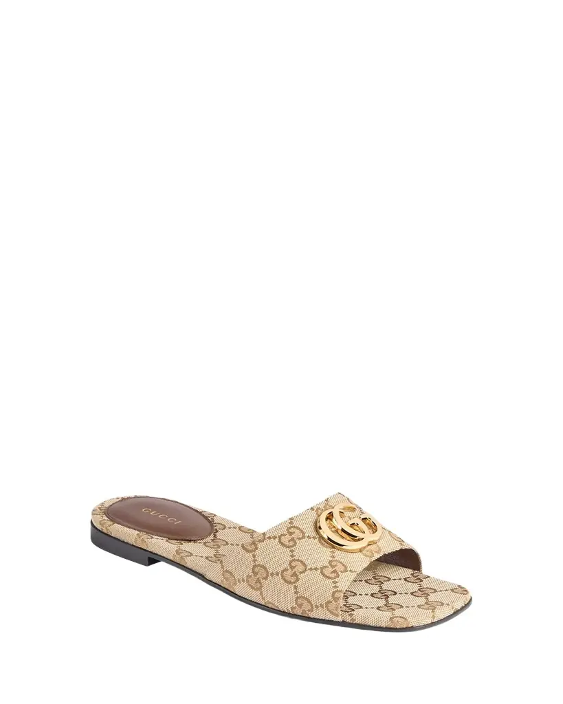 Gucci Marmont GG Canvas Slide Sandals