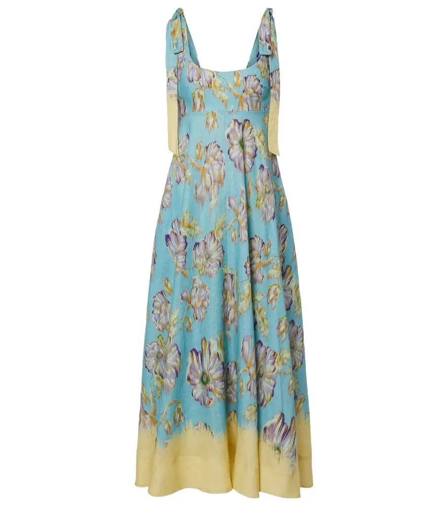 Alemais Alémais Jerry floral linen midi dress