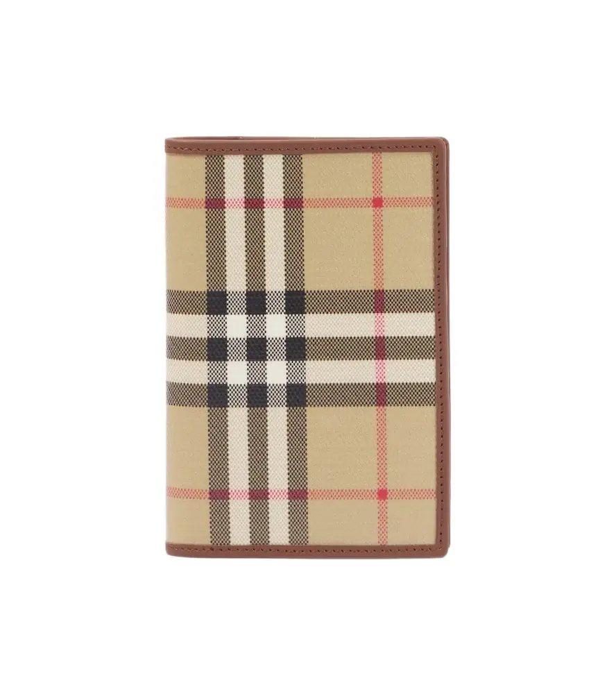 Burberry Check canvas passport holder