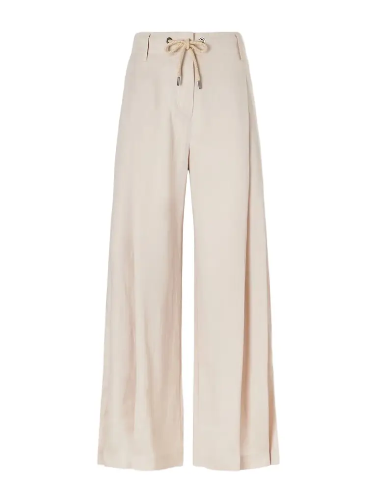 Brunello Cucinelli Linen Wide-leg Drawstring Pants