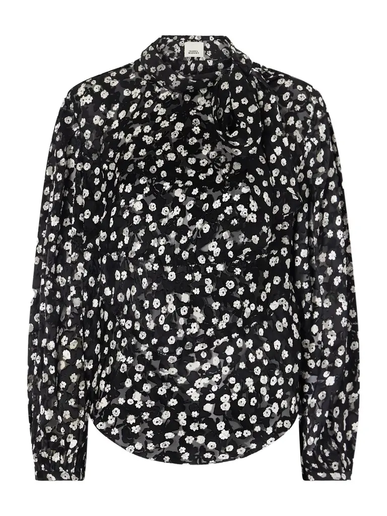 Isabel Marant Firma Floral-print Chiffon Blouse