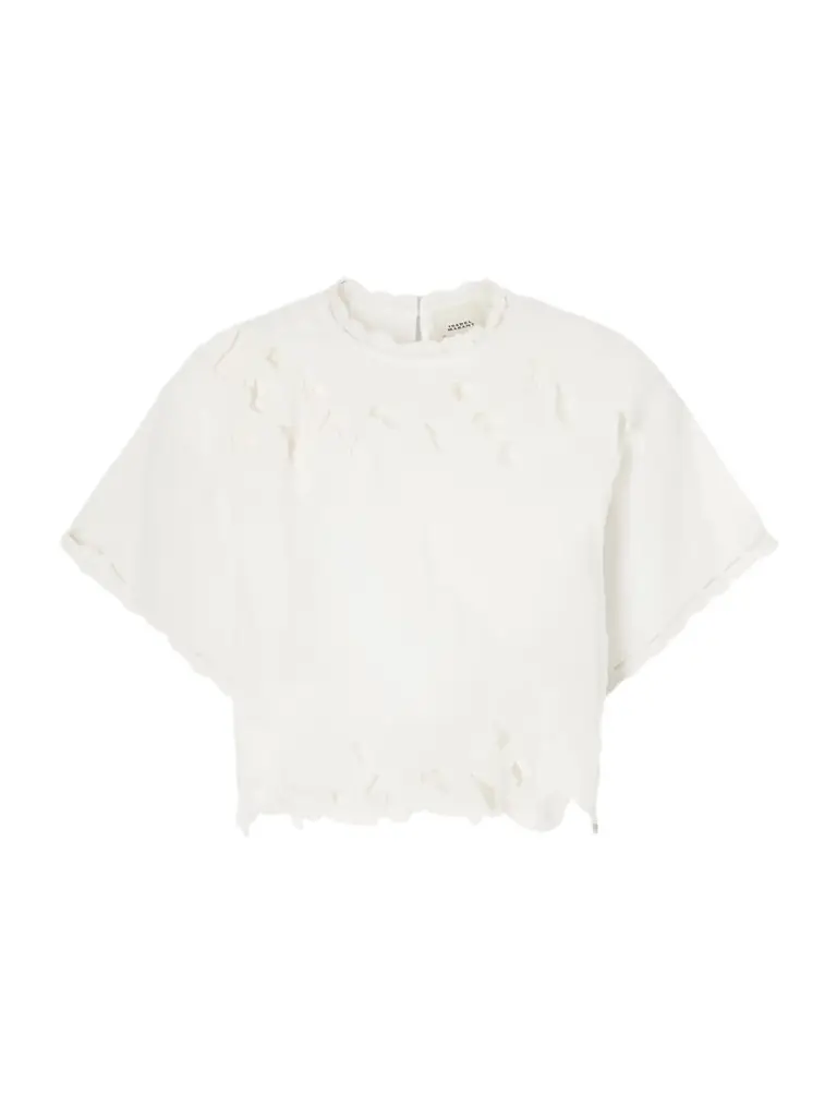 Isabel Marant Relda Cut-out Ramie Blouse