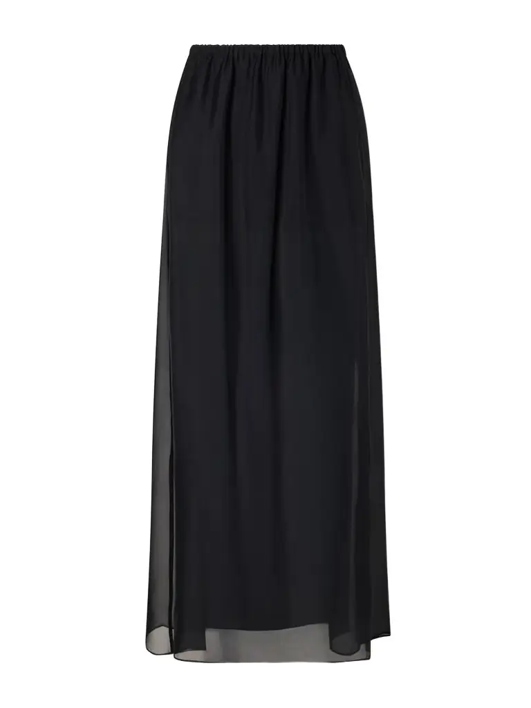 La Ligne Freya Layered Silk-chiffon Maxi Skirt