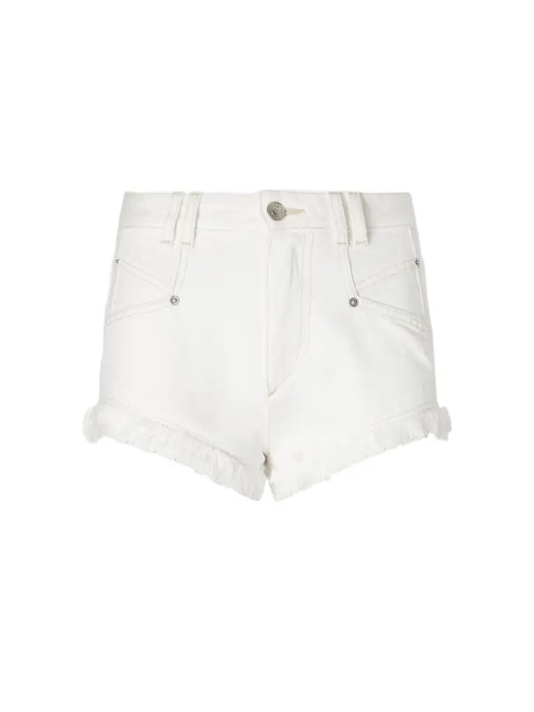 Isabel Marant Eneidala Frayed Denim Shorts