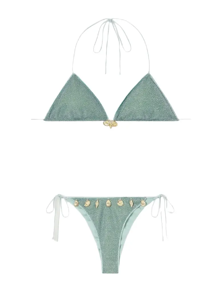 Oséree Lumiere Metallic Charm-detail Bikini