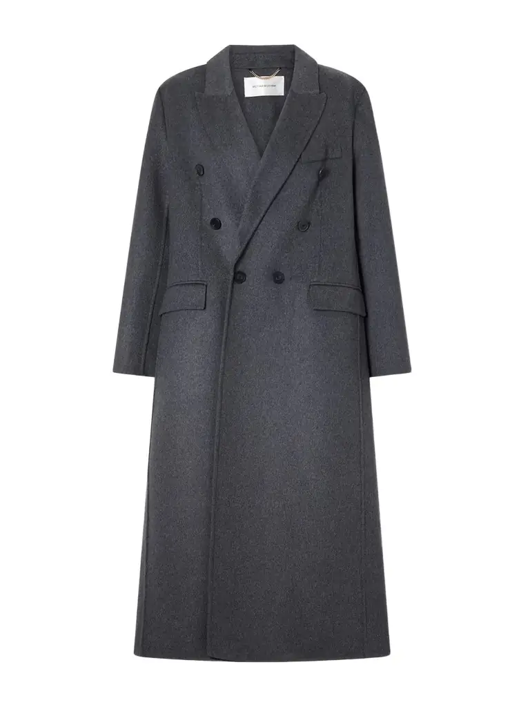 Victoria Beckham Double-breasted Wool-blend Long Coat