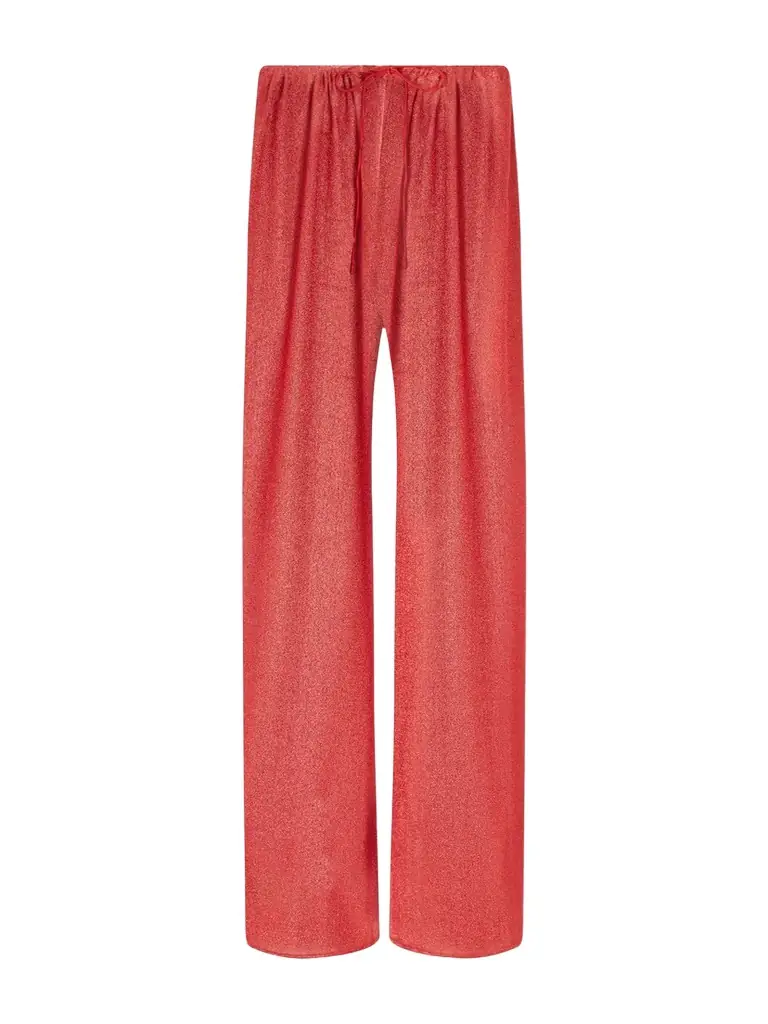 Oséree Lumière Metallic Lurex Wide-leg Pants