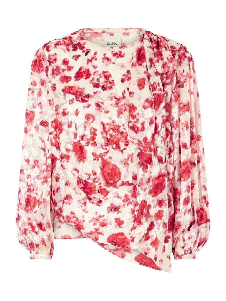 Isabel Marant Firma Floral-print Chiffon Blouse