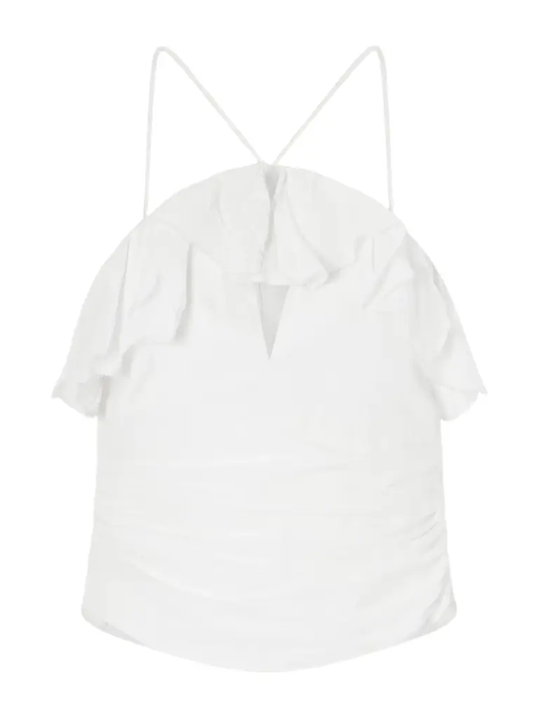 Marant Étoile Djimia Ruffled Cotton-blend Tank