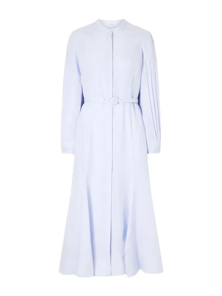 Gabriela Hearst Lydia Belted Linen Midi Dress
