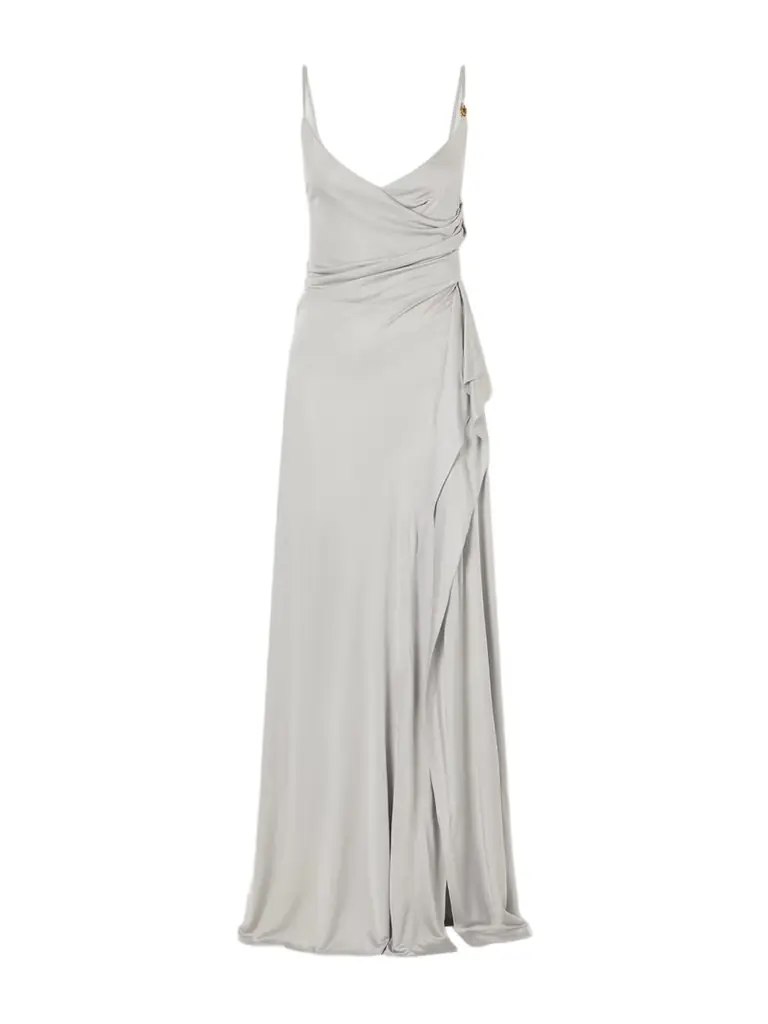 Versace Draped Jersey Gown