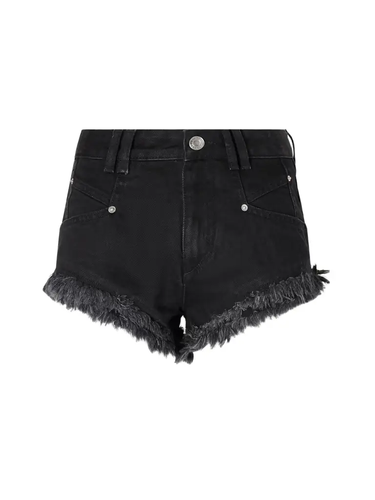 Isabel Marant Eneidala Frayed Denim Shorts