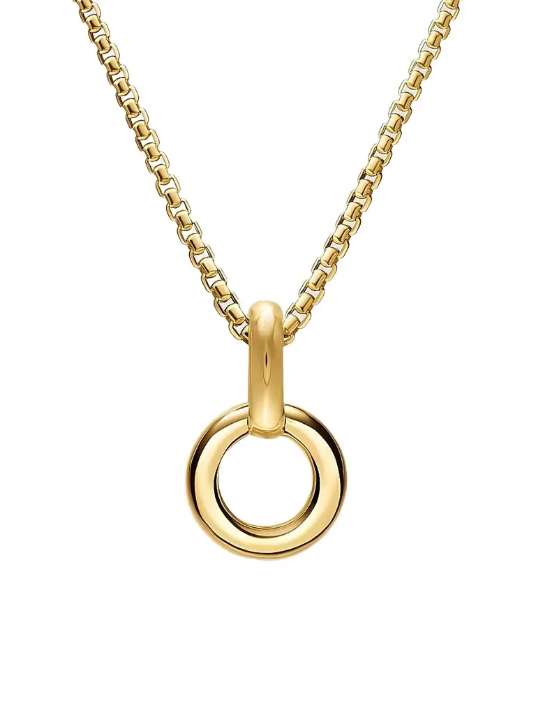 David Yurman Women's Amulet Holder in 18K Yellow Gold, 20.3MM - Gold