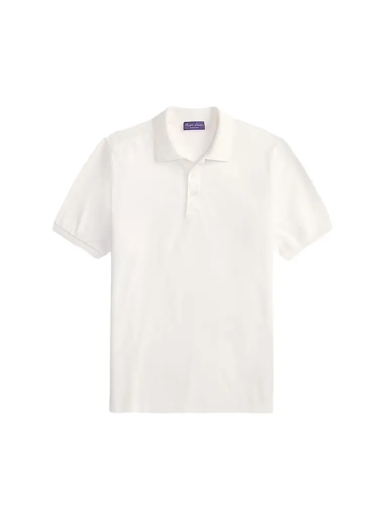 Ralph Lauren Purple Label Men's RL Cotton Piqué Polo Shirt - Classic White