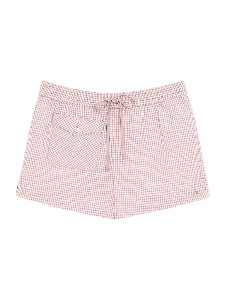 Valentino Garavani Women's Check Pattern Shorts - Pink - Women's Clothing