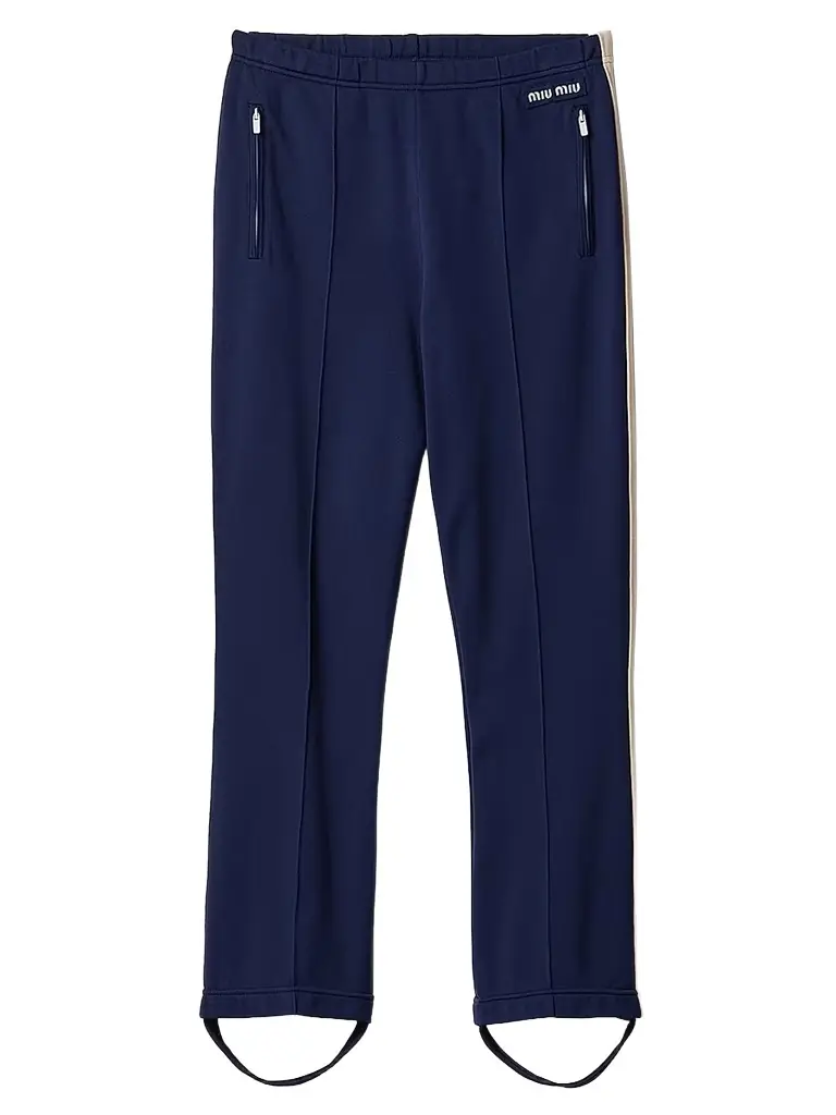 Miu Miu Women's Technical Fabric Pants - Blue - Women's Clothing