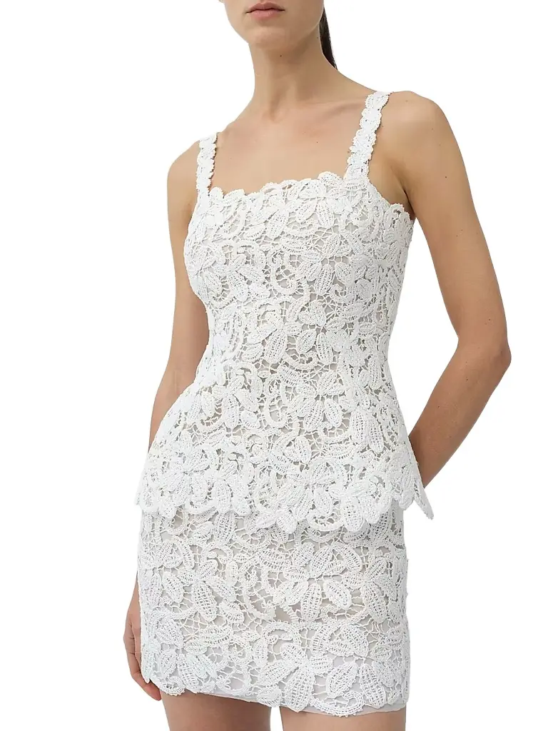 SIMKHAI Women's Rylin Floral Lace Peplum Mini Dress -