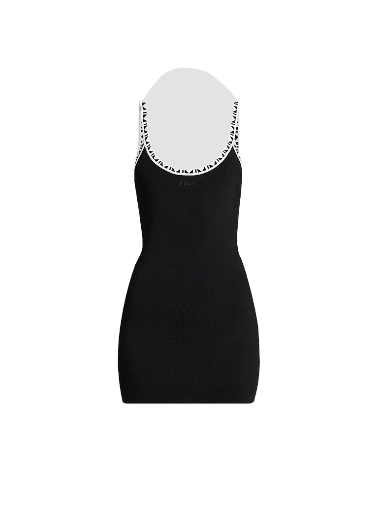 Versace Women's La Vacanza Graphic Trim Tank Minidress - Black