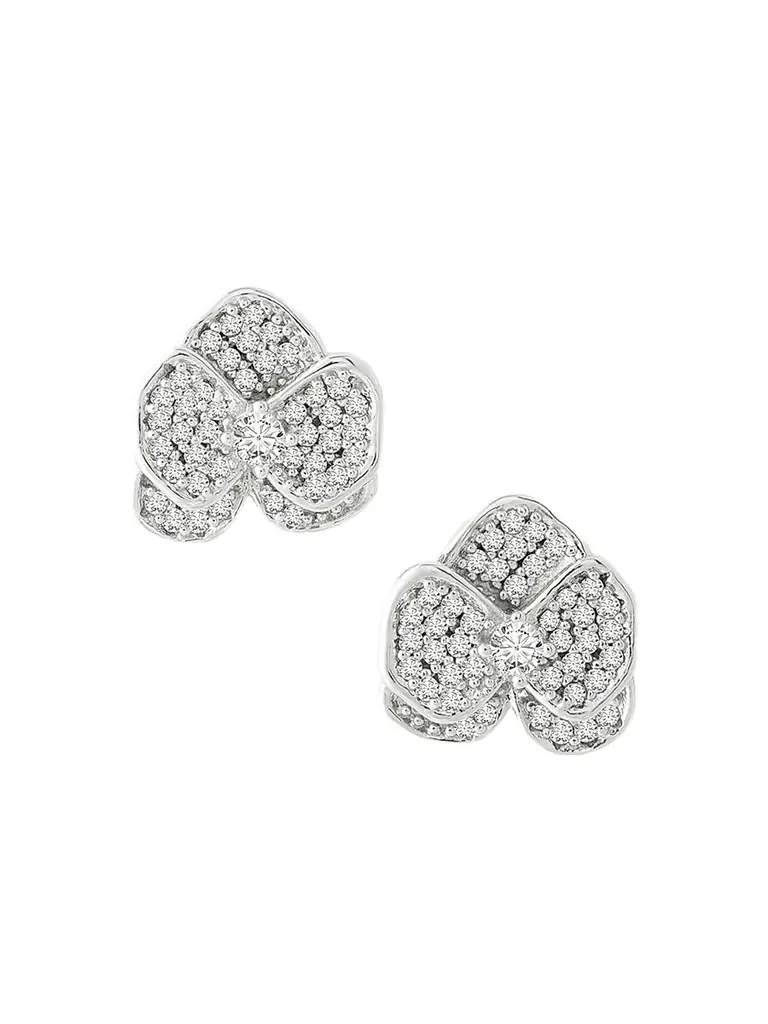 Anabel Aram Women's Orchid Sterling Silver-Plated & Cubic Zirconia Stud Earrings - Silver