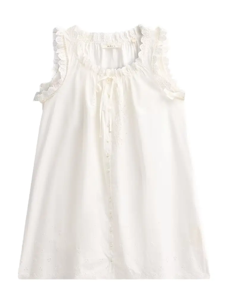 DÔEN Women's Nessie Cotton Minidress - Salt