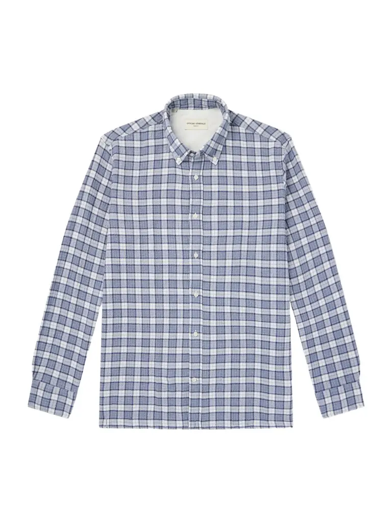 OFFICINE GÉNÉRALE Arsene Checked Cotton-Blend Shirt - Men