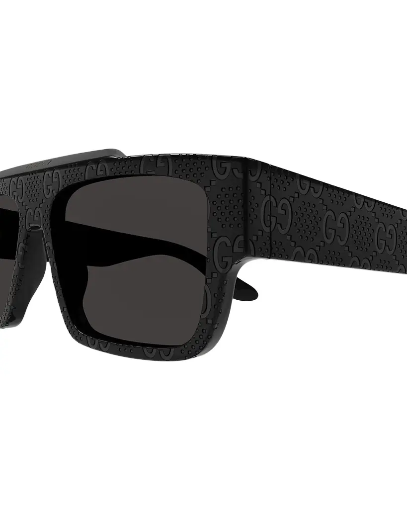 Gucci Men 's GG1460Sm Acetate Rectangle Sunglasses