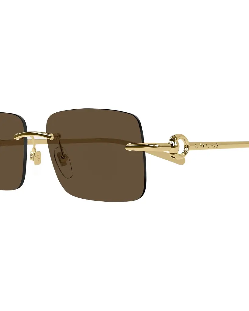 Gucci Men 's GG1703SM Rimless Rectangle Sunglasses