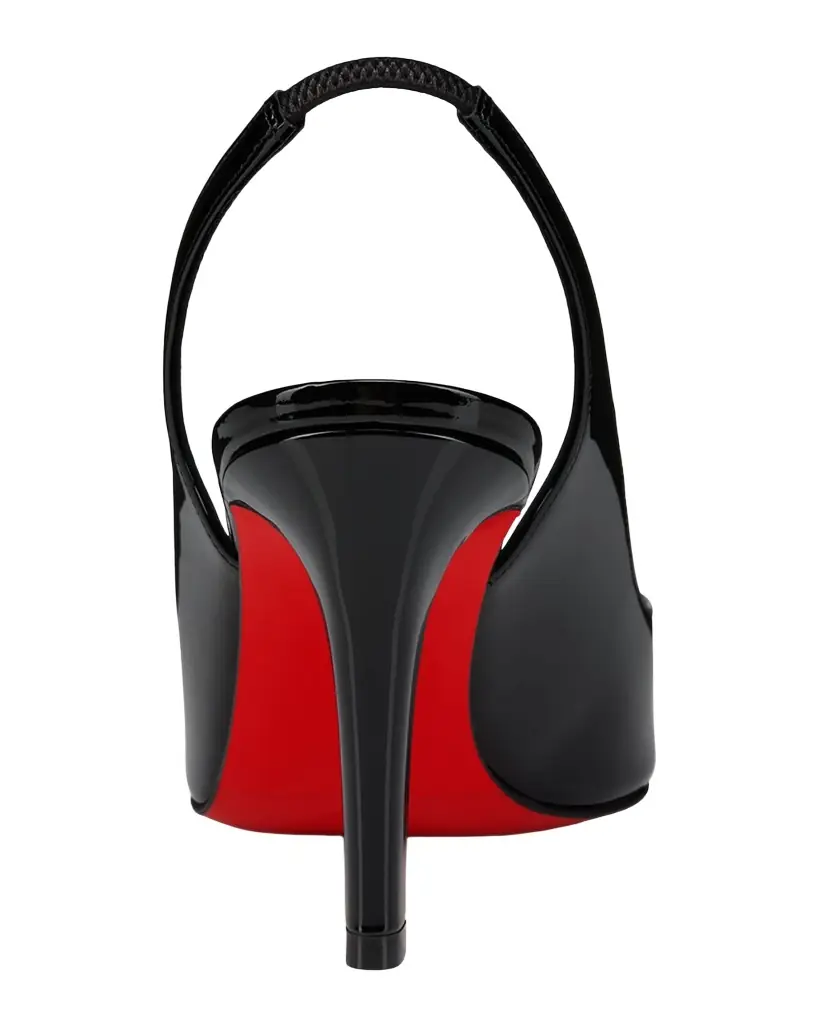 Christian Louboutin 85mm Fannylove Patent Leather Slingback Pumps