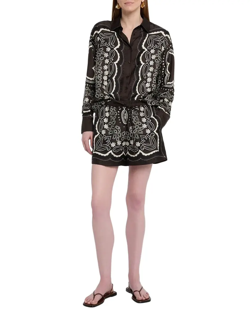 Nili Lotan Frances Silk Shorts
