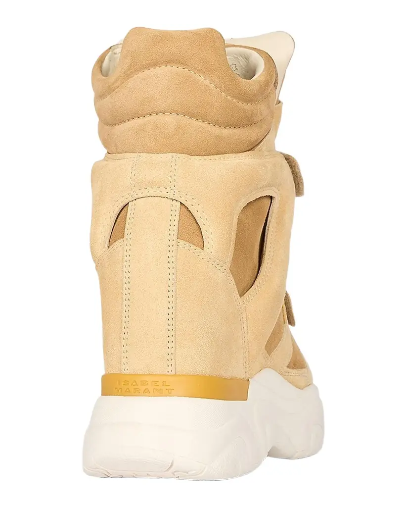 Isabel Marant Balskee Mixed Leather High-Top Sneakers