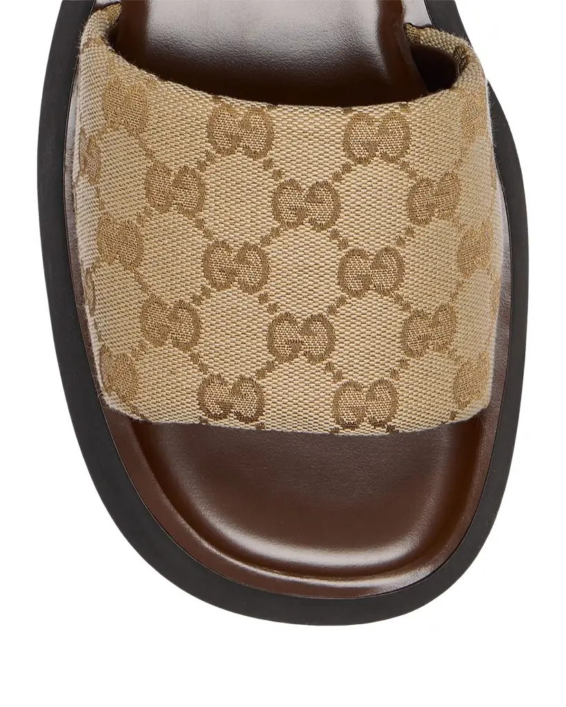 Gucci 45mm North GG Monogram Canvas Platform Sandals