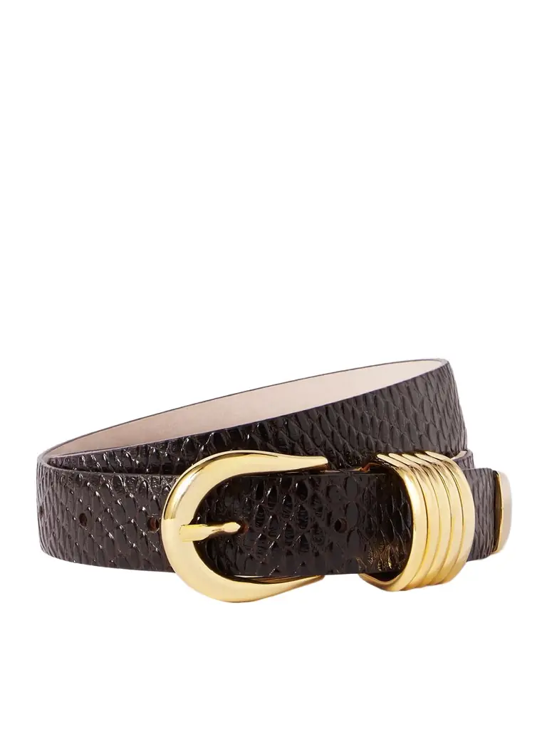 Déhanche Hollyhock Viper Snake-effect Leather Belt