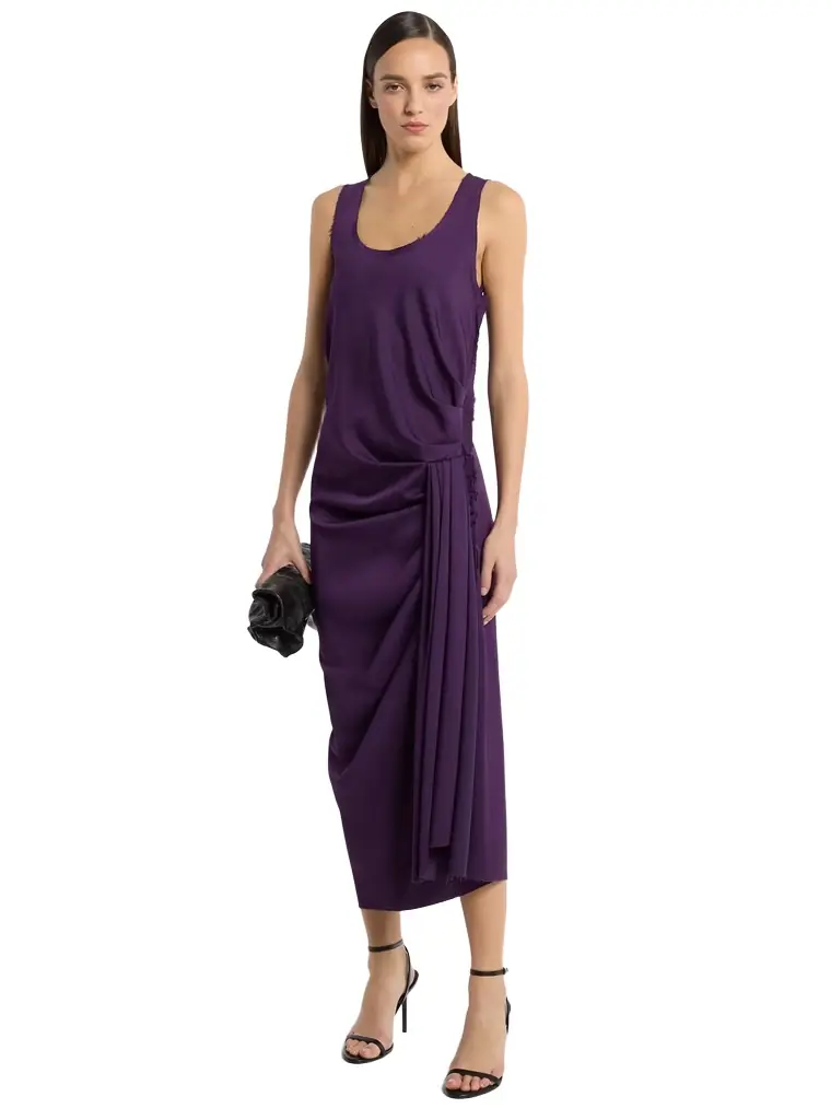 Michael Kors Collection Draped Satin Tank Dress
